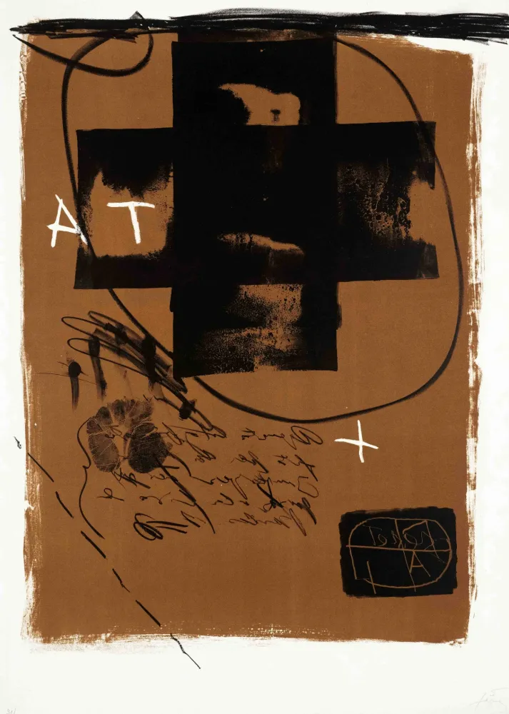 Lithographie Tàpies - Untitled