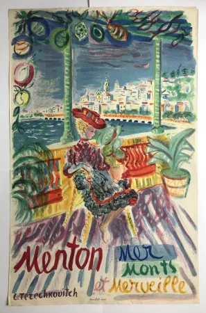 Affiche Terechkovich - Menton Mer, Monts et Merveille