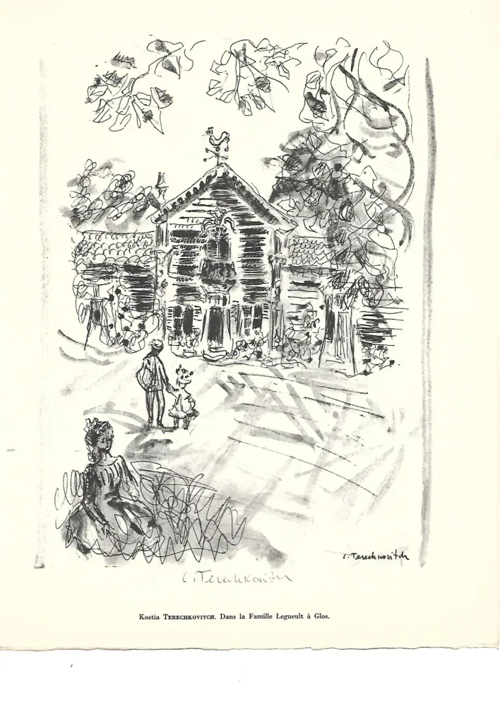 Héliogravure Terechkovich - Routes & chemins de Jean Giono (1961)