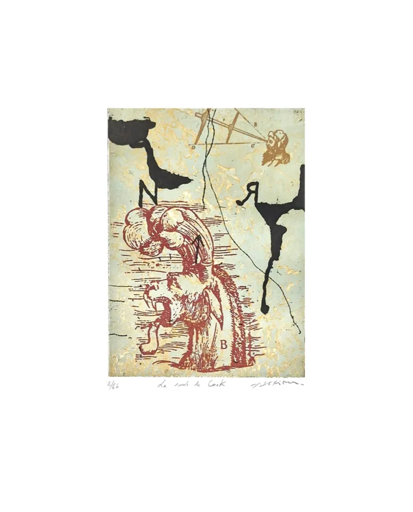 Gravure Texier - La route de Cook