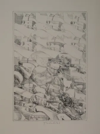 Lithographie Thomkins - “burgunder“