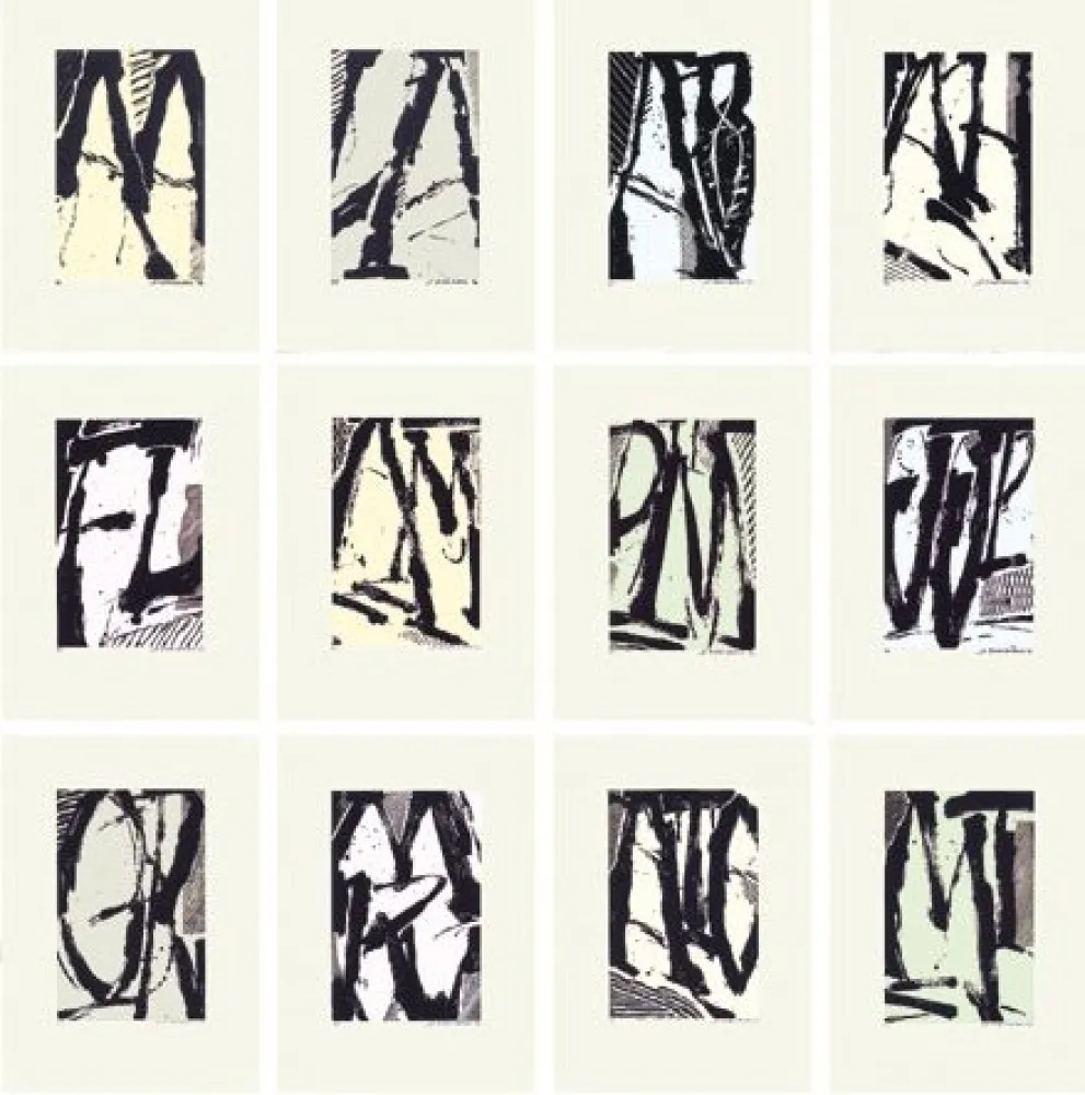 Sérigraphie Titus Carmel - Cairn - 12 sérigraphies 