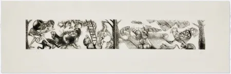 Gravure Toledo - Toads and Monkeys 