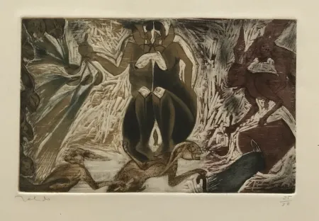 Gravure Toledo - Woman and Rabbits