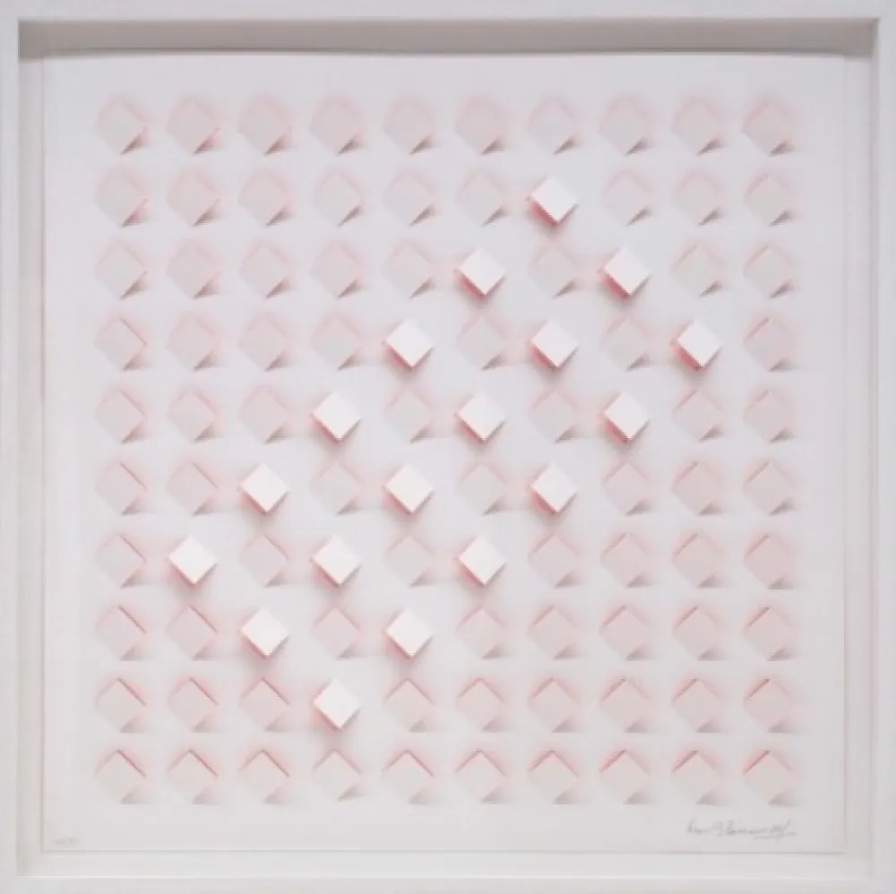 Lithographie Tomasello - S/T 4 - Rosa