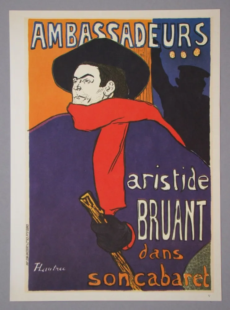 Héliogravure Toulouse-Lautrec - Aristide Bruant - Ambassadeurs