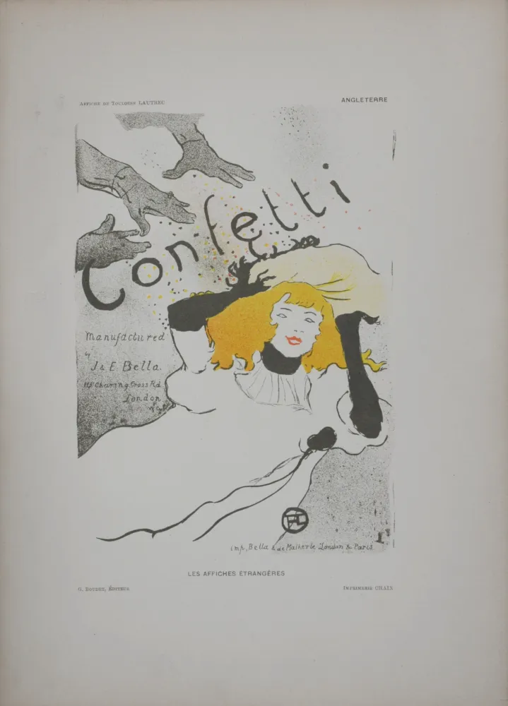 Lithographie Toulouse-Lautrec - Confetti, 1897