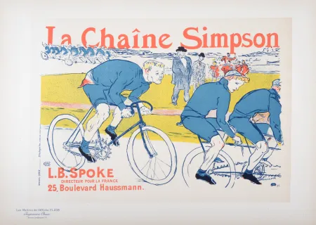 Lithographie Toulouse-Lautrec - Les Maîtres de l' Affiche : La Chaîne Simpson, 1900