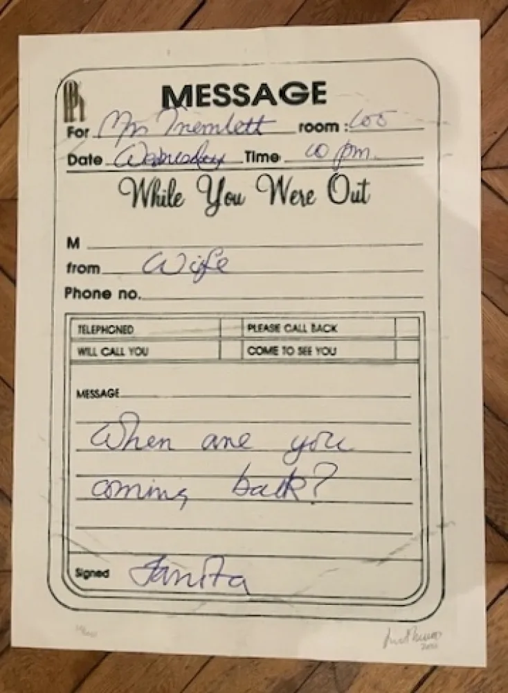 Sérigraphie Tremlett - MESSAGE