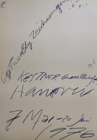 Aucune Technique Twombly - Zeichnungen. Kestner Gesellschaft Hannover 7 Mai – 20 Juni 1976.