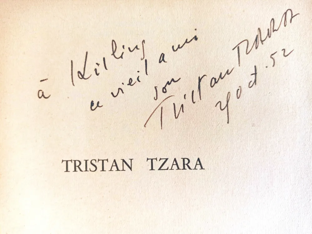 Livre Illustré Tzara - Hand-signed for painter Moise Kisling - Poetes d'aujourd'hui, 1952 - Hand-signed!