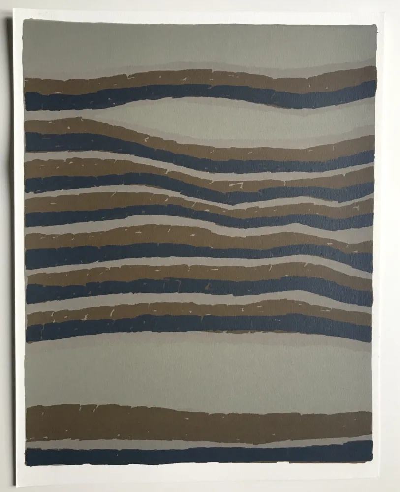 Lithographie Ubac - Routes (La terre III)