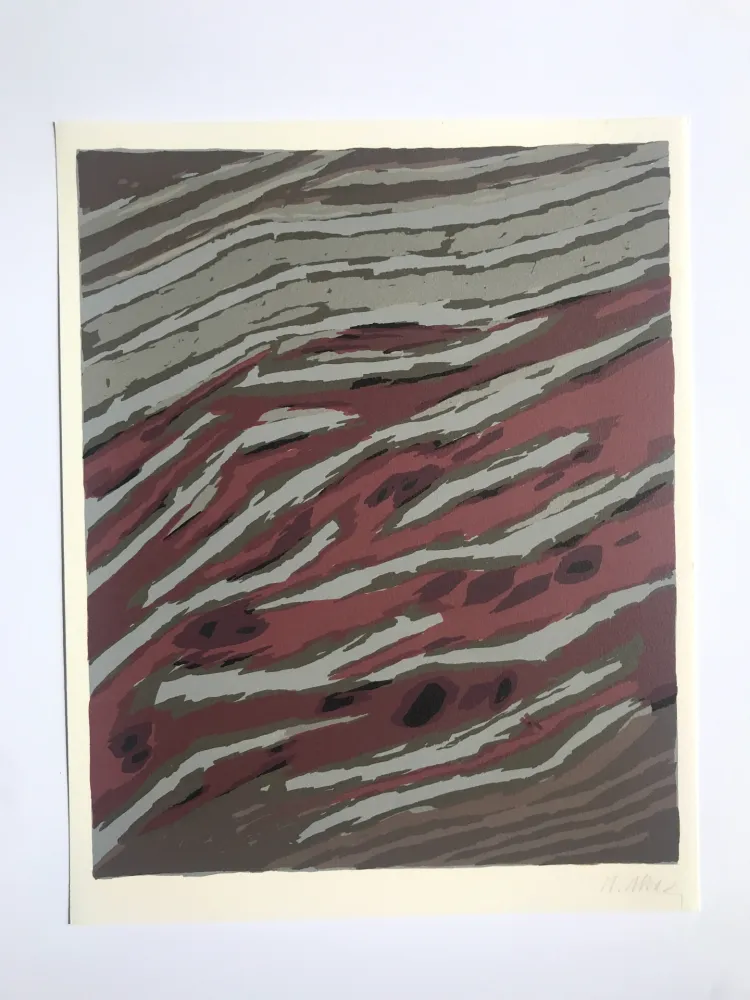 Lithographie Ubac - Terrassements (La terre II)