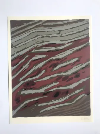 Lithographie Ubac - Terrassements (La terre II)