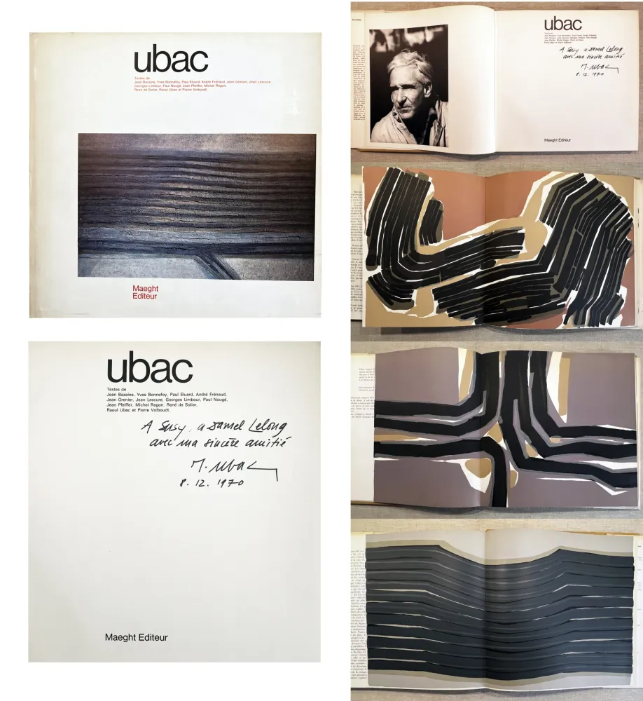 Livre Illustré Ubac - UBAC. Monographie dédicacée par l'artiste (Maeght 1970)