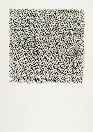 Lithographie Uecker - Manuelle Struktuur. No II