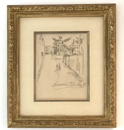 Aucune Technique Utrillo - Le moulin de la Galette, dessin