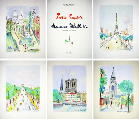 Livre Illustré Utrillo - PARIS CAPITALE. Lithographies originales de Maurice Utrillo, V. (1955).