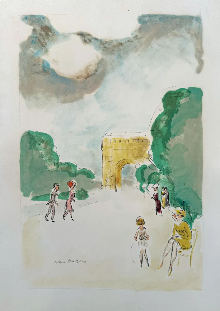 Lithographie Van Dongen - 'Arc de Triomphe'