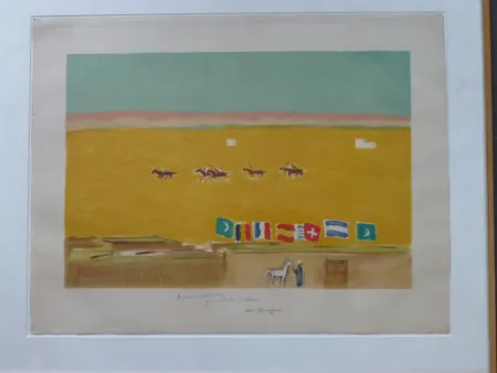 Lithographie Van Dongen - Le polo à Alexandrie 