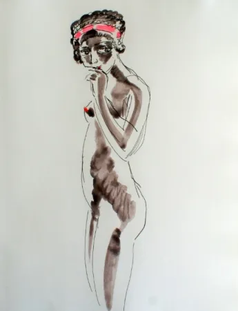 Eau-Forte Van Dongen - Odalisque Africaine standing