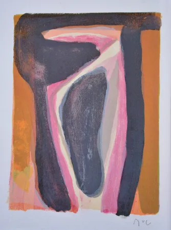 Lithographie Van Velde - Dans leur voix les eaux 