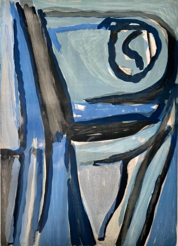 Lithographie Van Velde - Sans titre