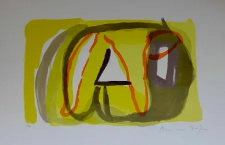 Lithographie Van Velde - Sans titre