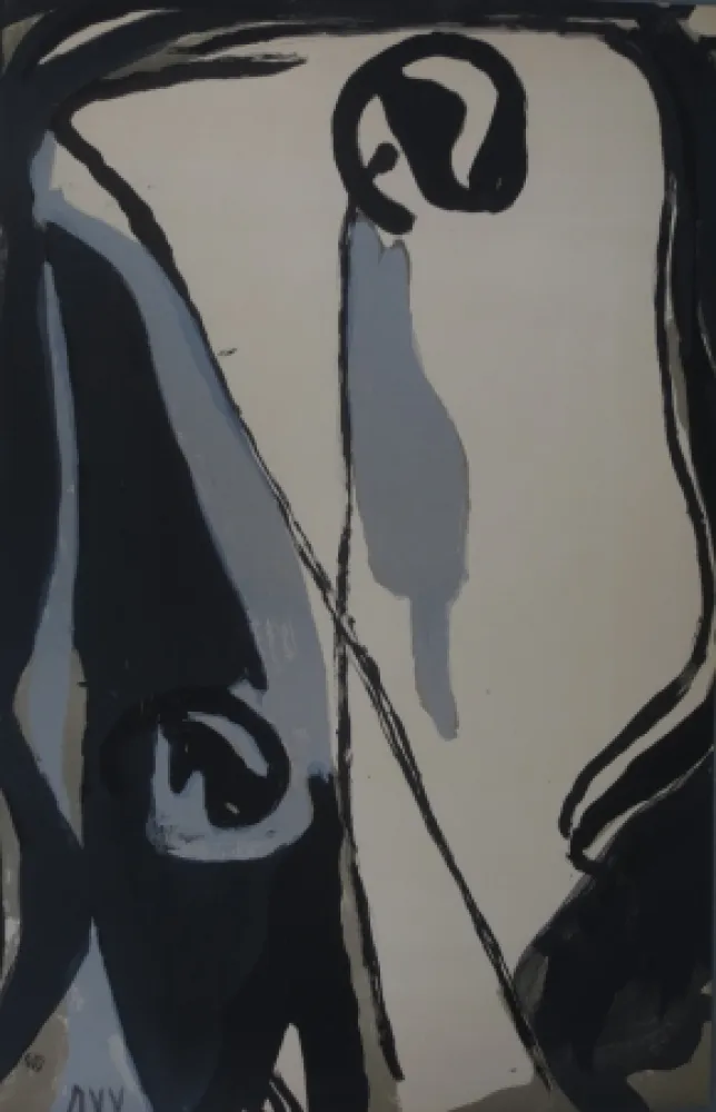 Lithographie Van Velde - Sans titre