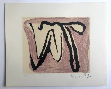 Lithographie Van Velde - Sans titre (MP 83)