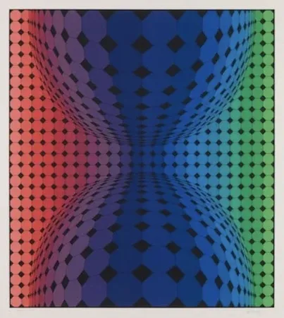 Sérigraphie Vasarely - Attika 3