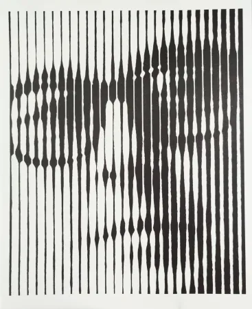 Sérigraphie Vasarely - Autoportrait