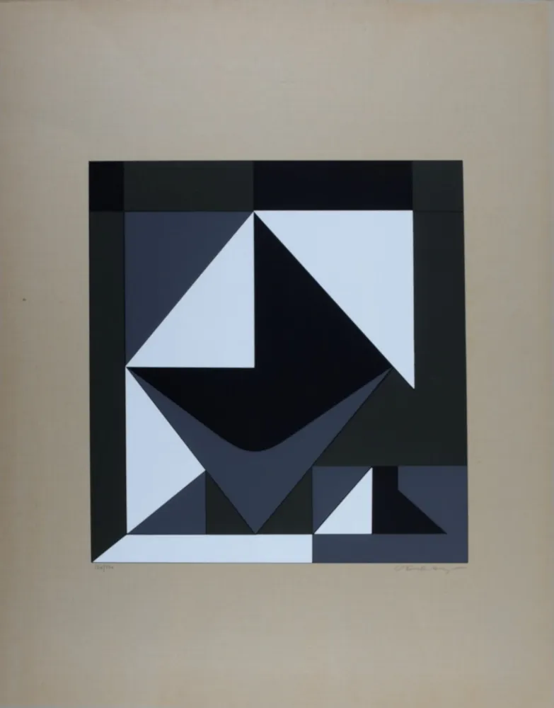 Sérigraphie Vasarely - Calles Pequenas de la vieja ciudad