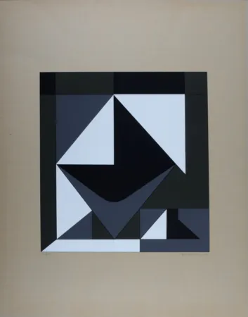 Sérigraphie Vasarely - Calles Pequenas de la vieja ciudad