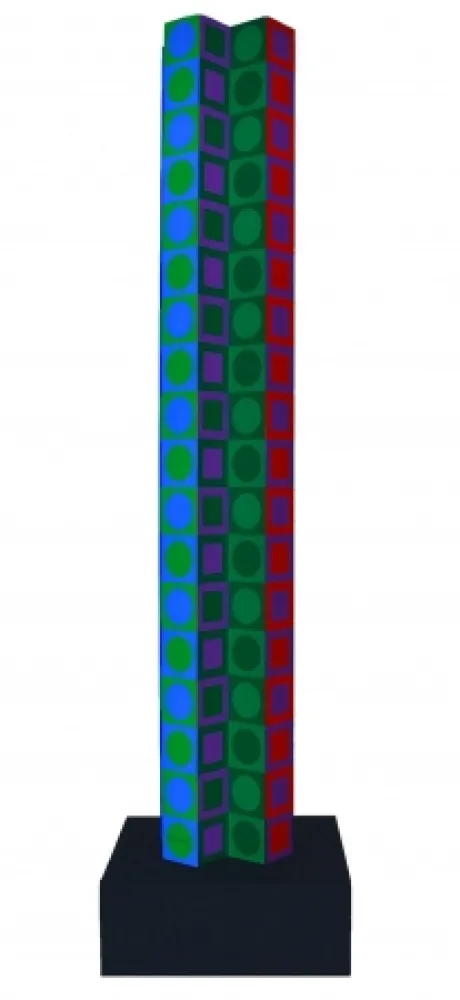 Aucune Technique Vasarely - Colonne (Tower for 80th Birthday)
