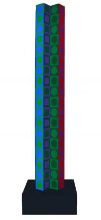 Aucune Technique Vasarely - Colonne (Tower for 80th Birthday)