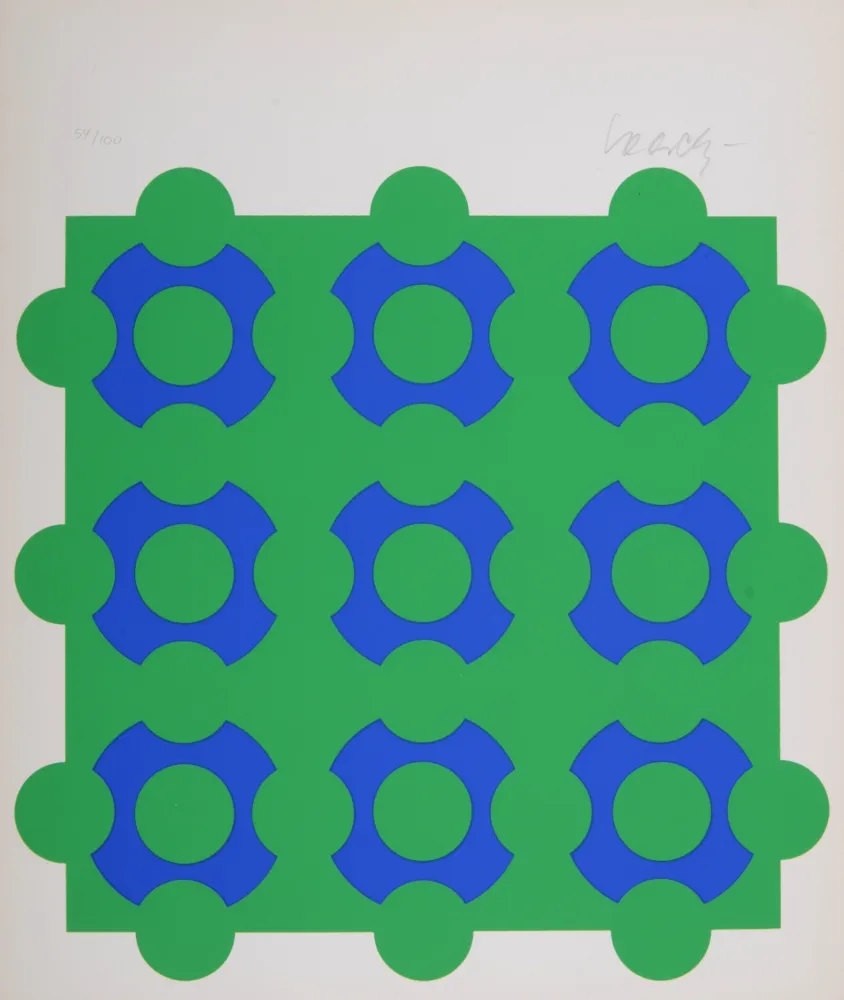 Sérigraphie Vasarely - Composition, 1967 - Hand-signed