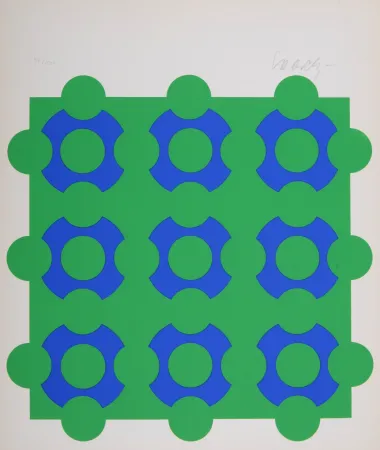 Sérigraphie Vasarely - Composition, 1967 - Hand-signed
