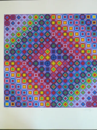 Sérigraphie Vasarely - Composition