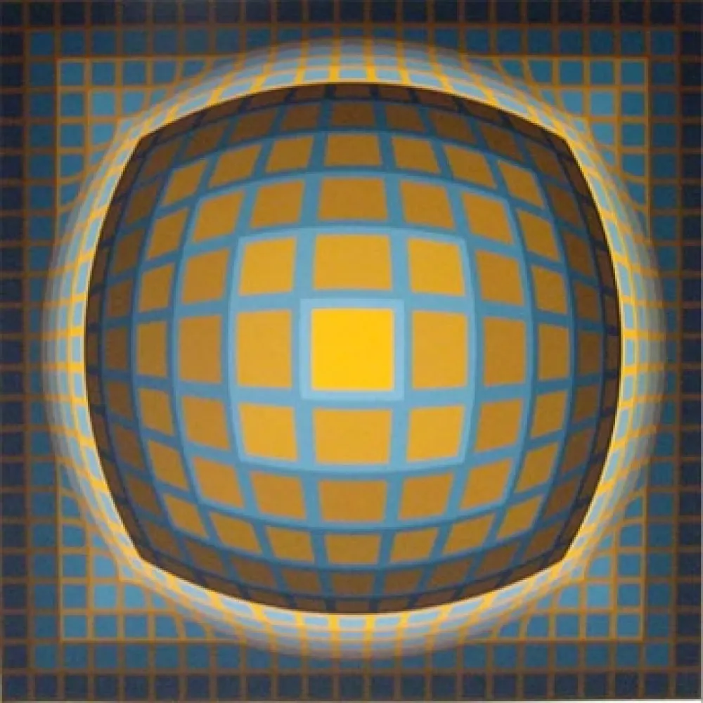 Sérigraphie Vasarely - Enigma 3
