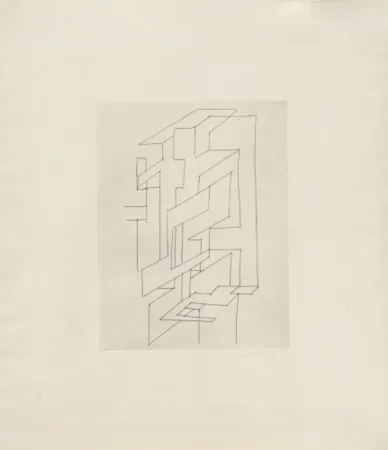 Gravure Vasarely - Gordes Gestalt