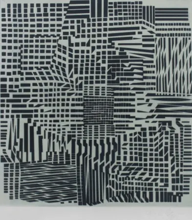 Eau-Forte Et Aquatinte Vasarely - Hommage a Bach III, ca