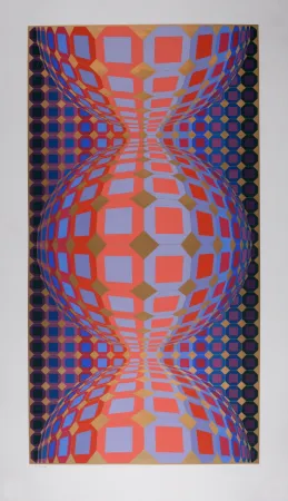 Sérigraphie Vasarely - Kabba III, 1988 - Hand-signed