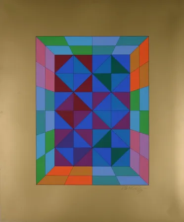 Sérigraphie Vasarely - Kapolna, 1974 - Hand-signed!