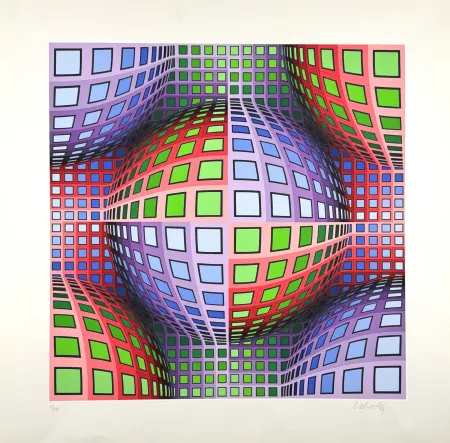 Sérigraphie Vasarely - Lava 