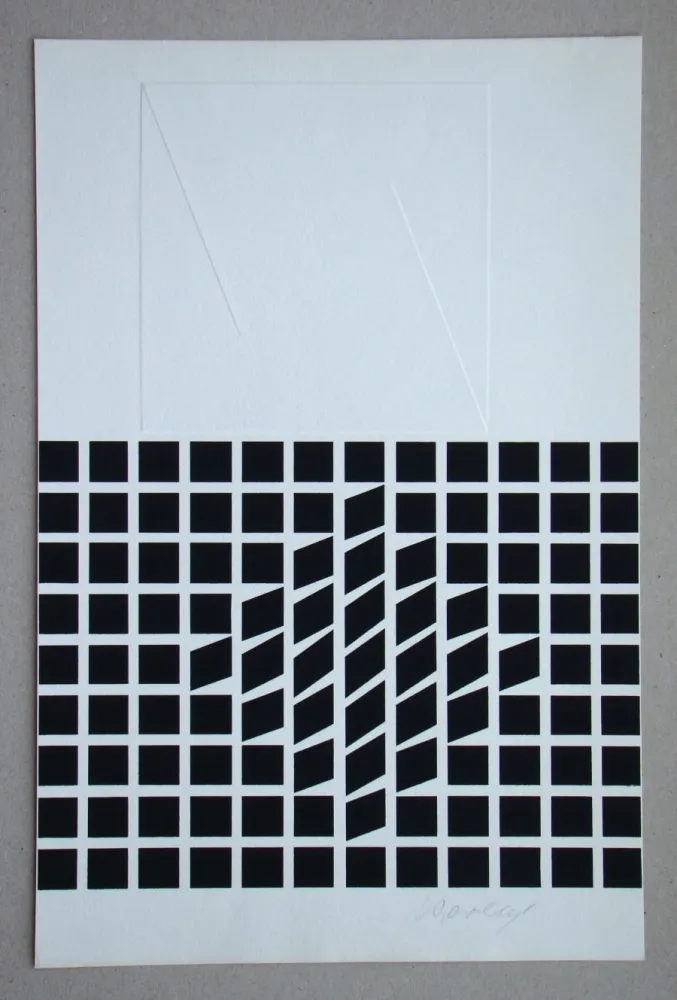 Sérigraphie Vasarely - Likka-2 ( relief )