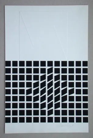 Sérigraphie Vasarely - Likka-2 ( relief )