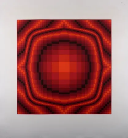 Sérigraphie Vasarely - Mantra Rouge, c.1977 - Hand-signed & numbered!