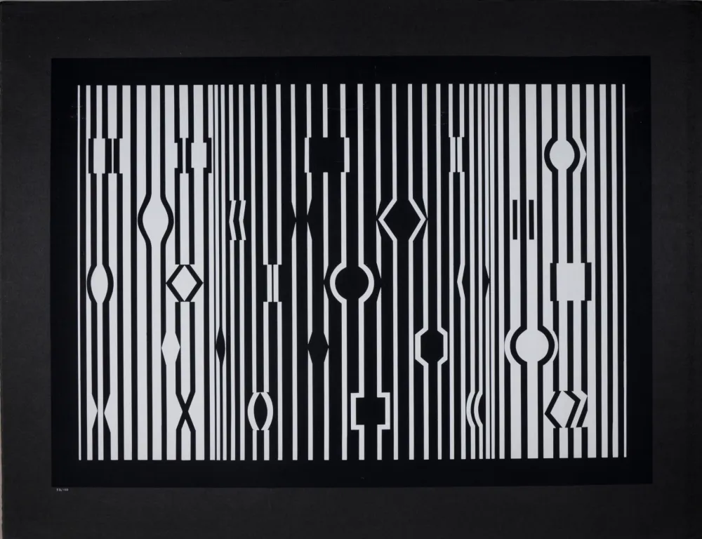 Sérigraphie Vasarely - Markab du portfolio Cinétique III, 1959