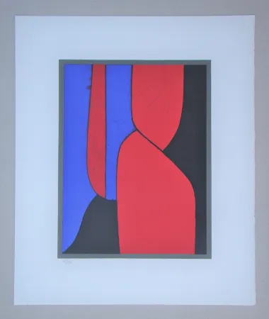 Lithographie Vasarely - Ménerbes